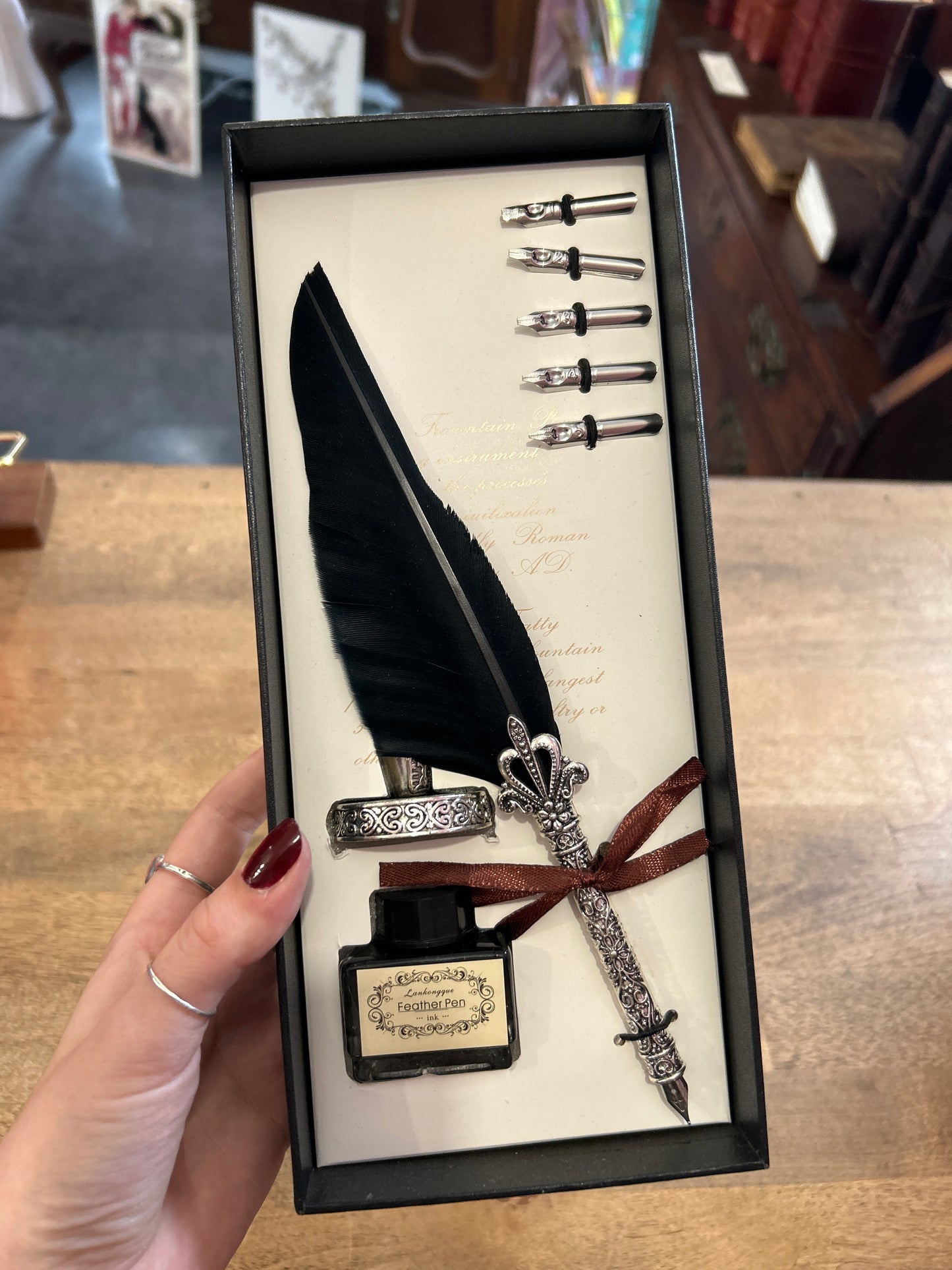 Custom listing for Phillip : Black quill set plus postage