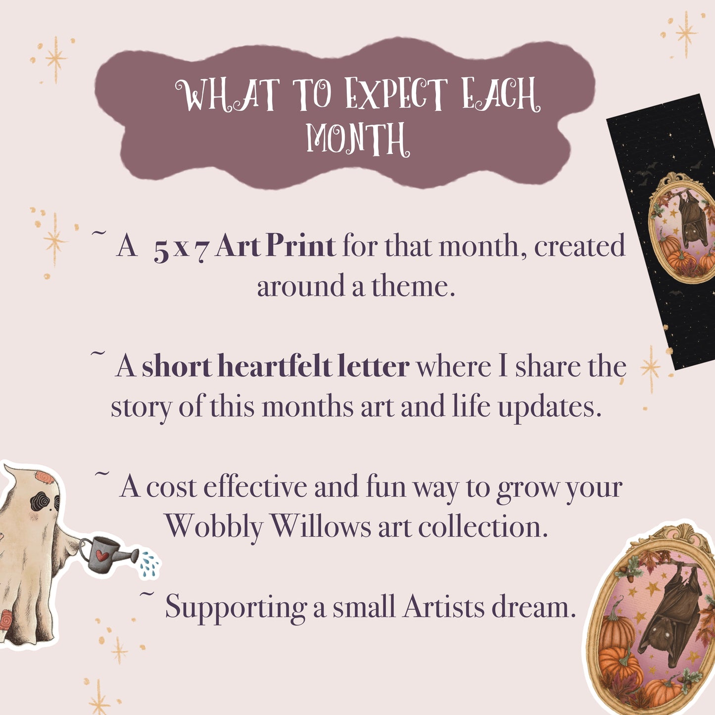 WOBBLY WILLOWS WHIMSICAL ART CLUB | PRINT ONLY