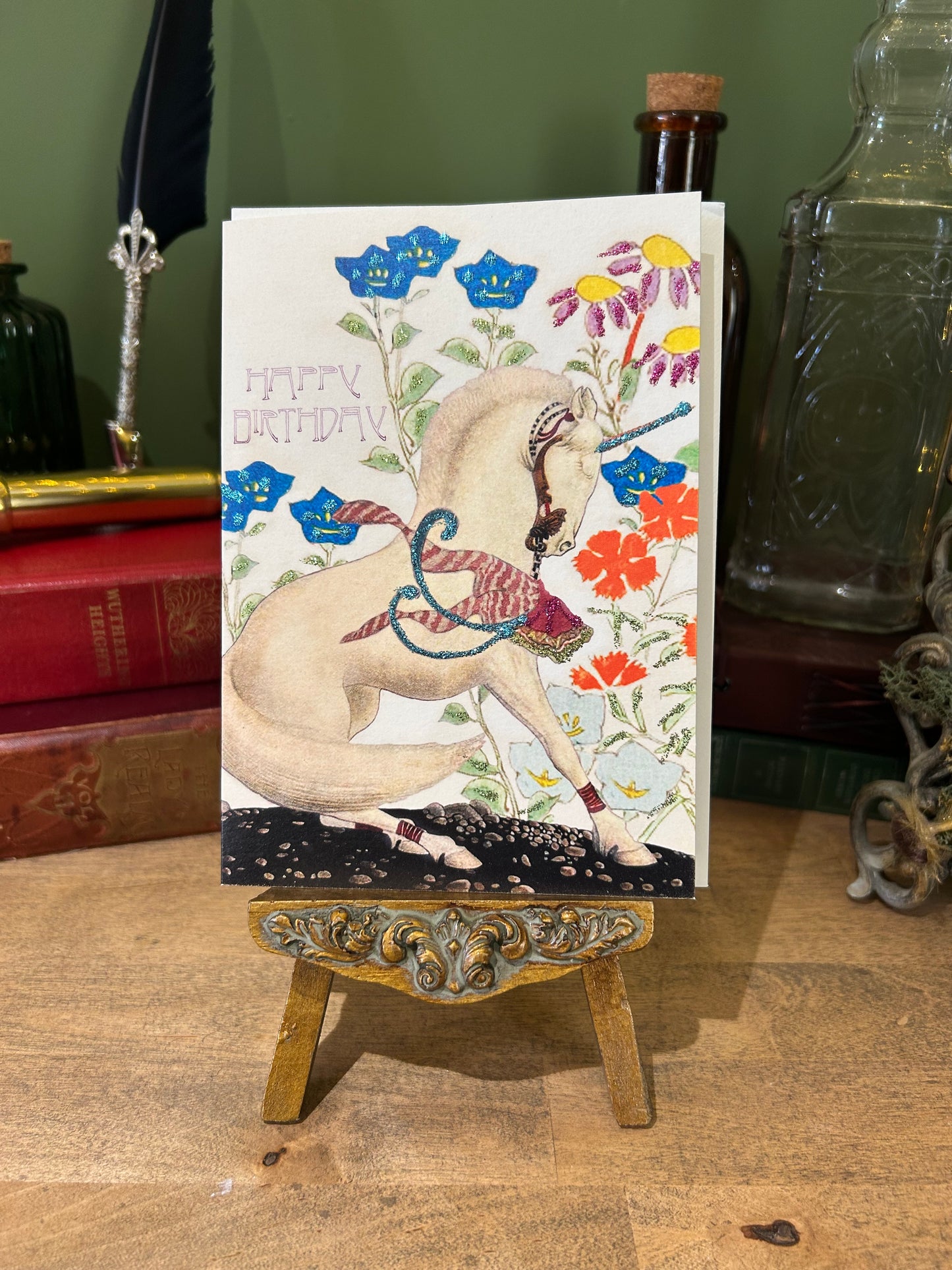 SPARKLE GREETINGS CARD | BIRTHDAY UNICORN