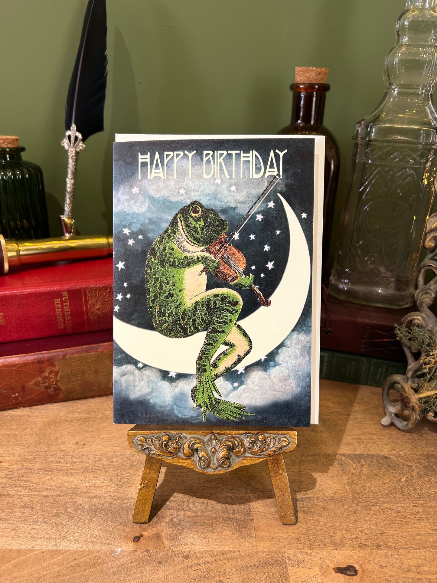 GREETINGS CARD | BIRTHDAY VIOLIN FROG