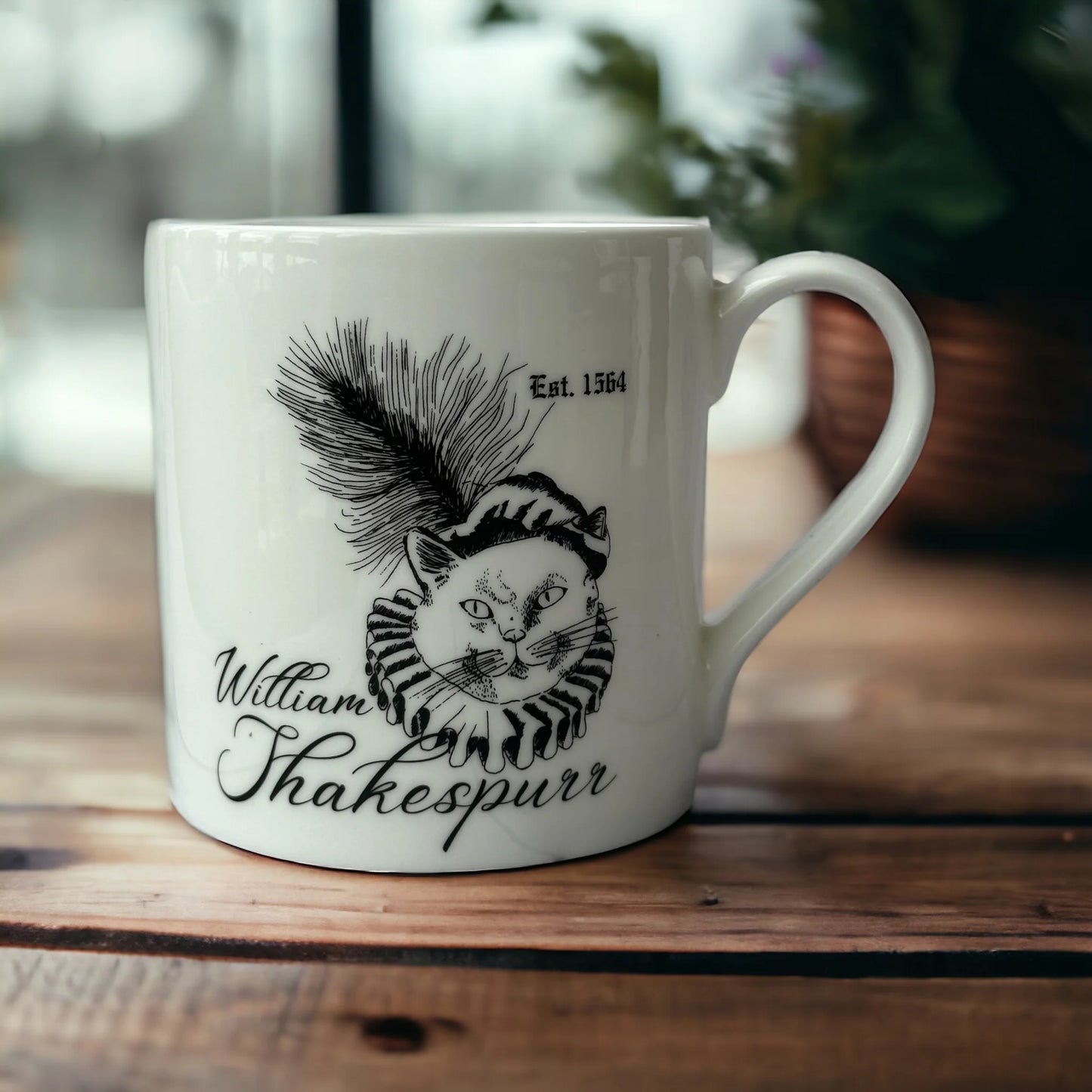 ‘WILLIAM SHAKESPURR’ CHINA MUG