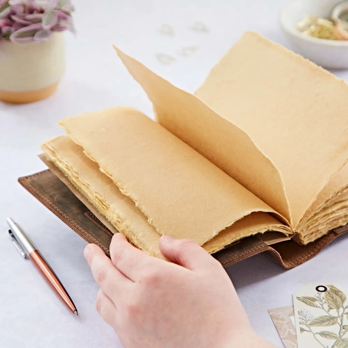 BUFFALO LEATHER COMPASS JOURNAL