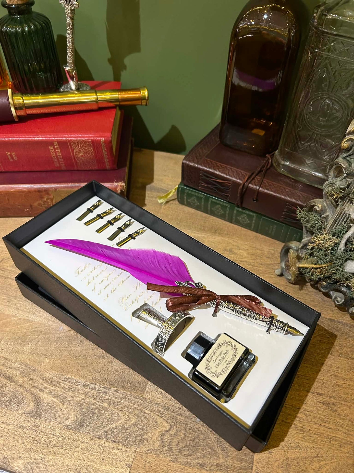 BOXED FOUNTAIN QUILL SET | PINK