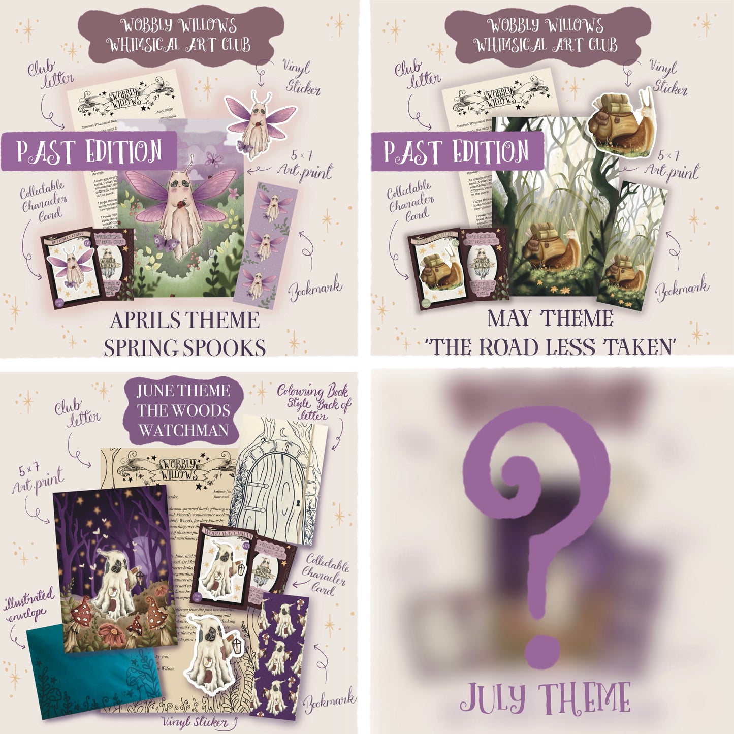 WOBBLY WILLOWS WHIMSICAL ART MAIL CLUB