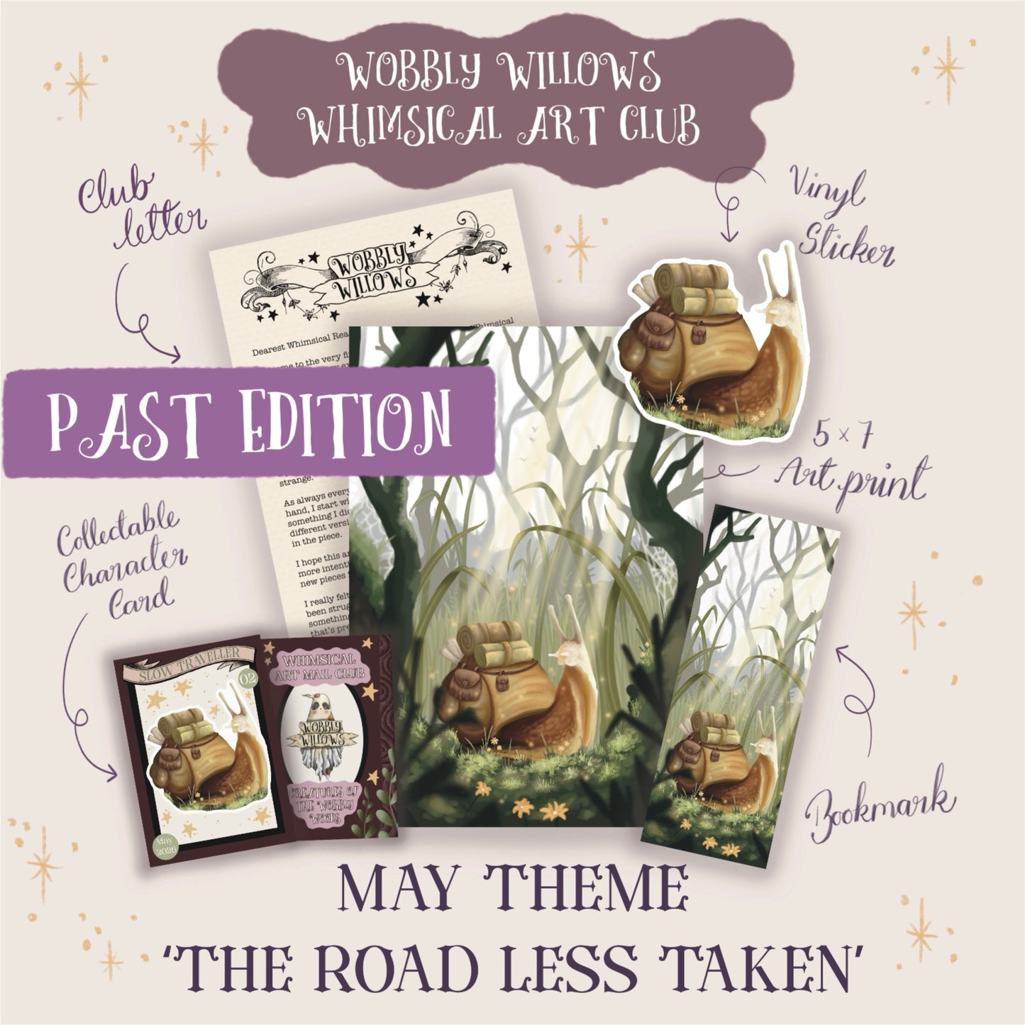 WOBBLY WILLOWS WHIMSICAL ART MAIL CLUB
