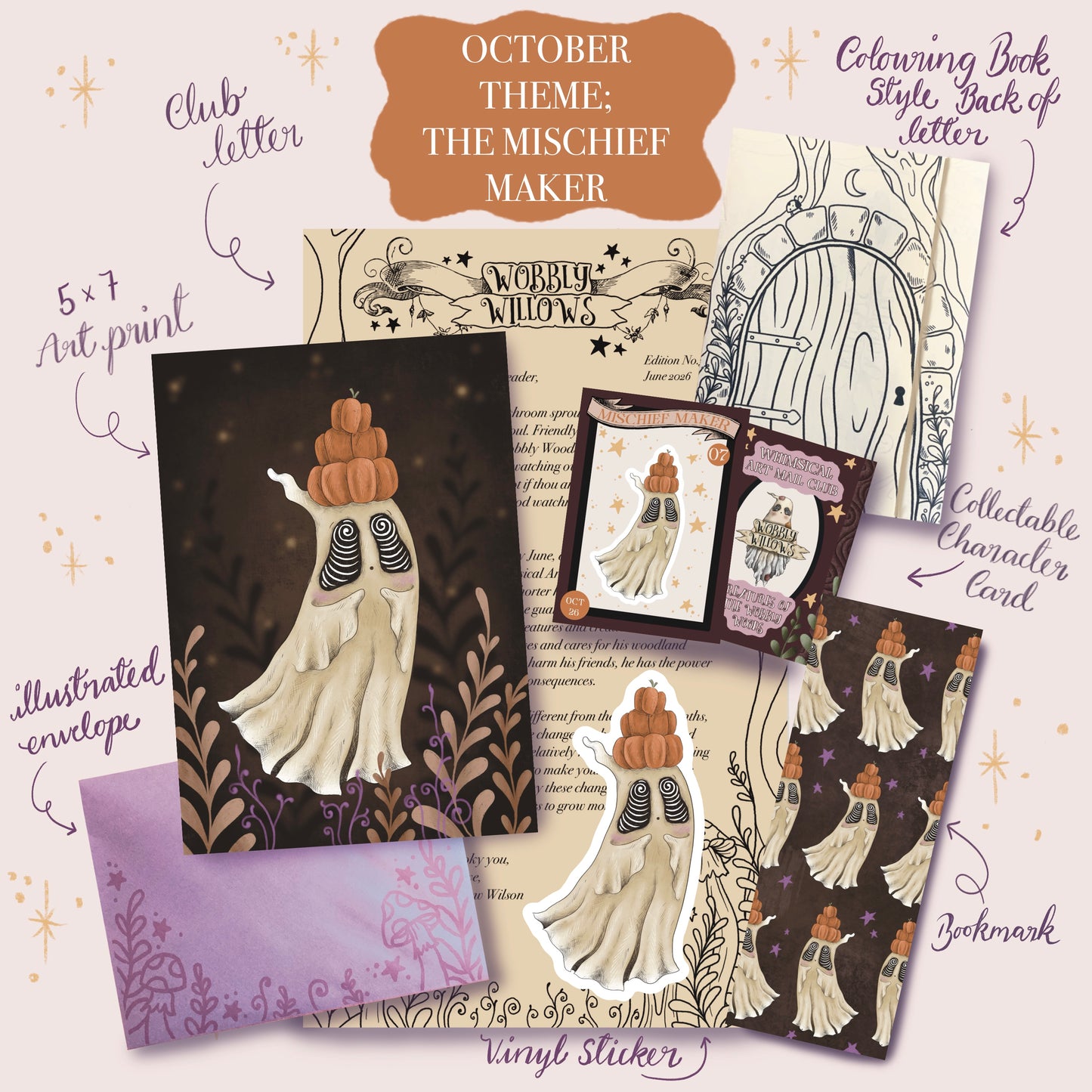 WOBBLY WILLOWS WHIMSICAL ART MAIL CLUB