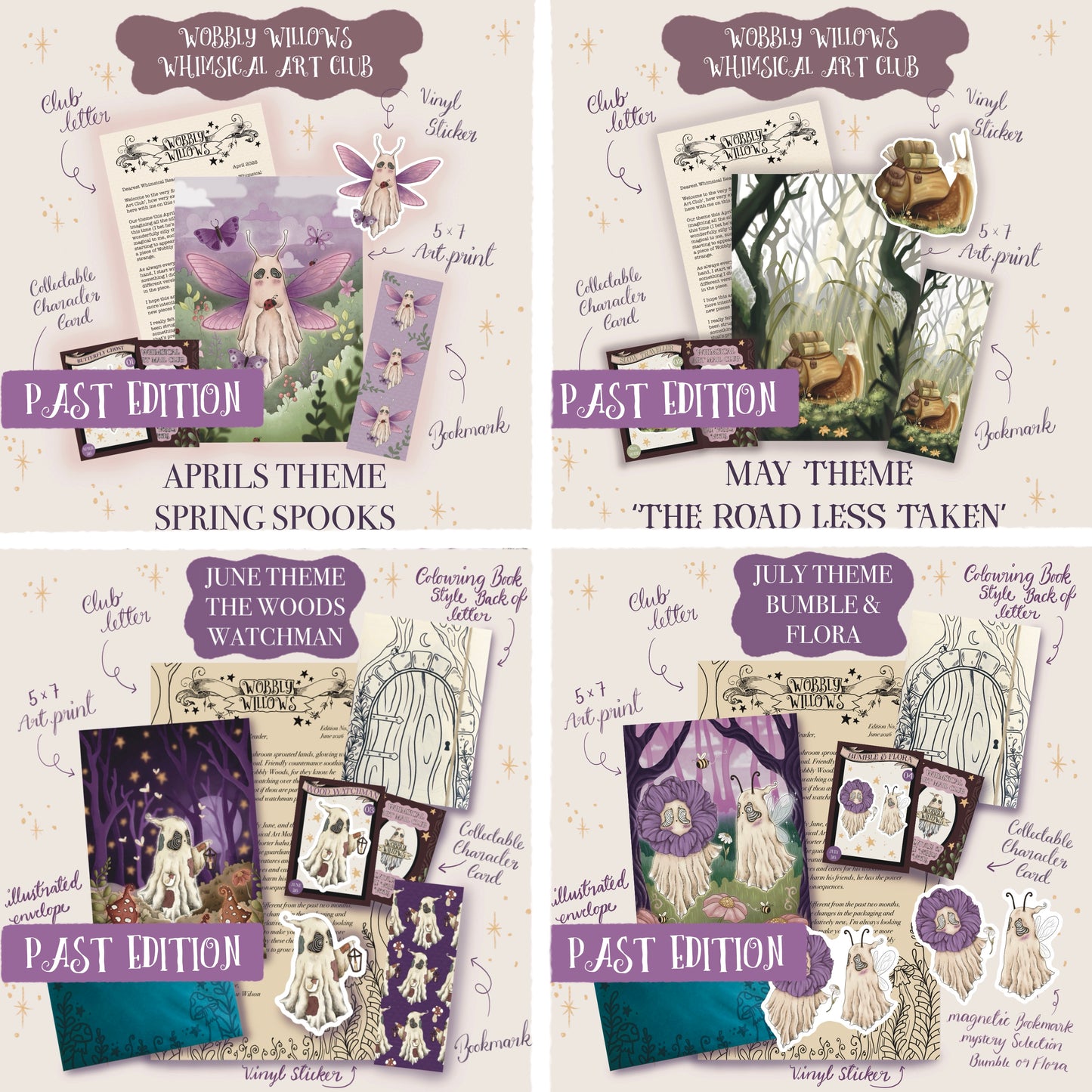 WOBBLY WILLOWS WHIMSICAL ART MAIL CLUB