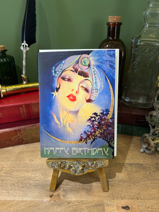 SPARKLE GREETINGS CARD | BIRTHDAY 1920S LADY