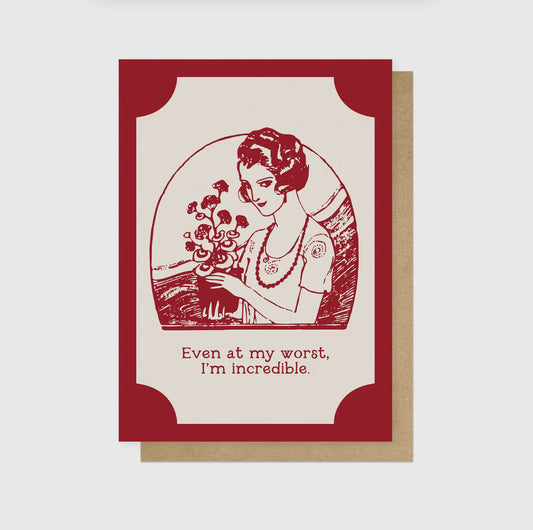‘I’M INCREDIBLE’ GREETINGS CARD