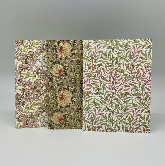 SET OF 3 WILLIAM MORRIS A6 NOTEBOOKS
