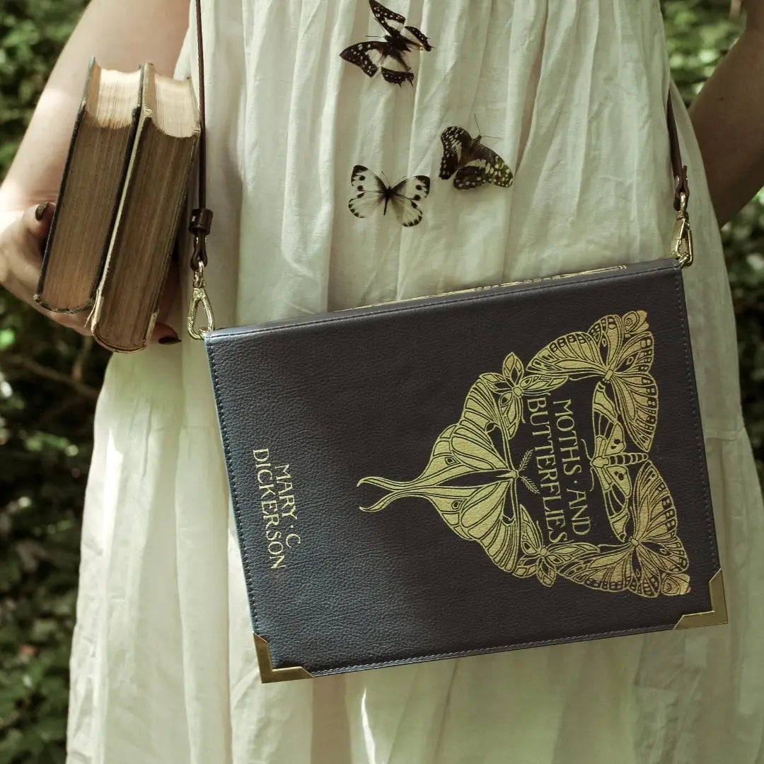 CROSSBODY BOOK HANDBAG | MOTHS & BUTTERFLIES