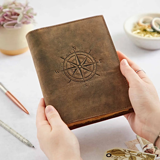 BUFFALO LEATHER COMPASS JOURNAL