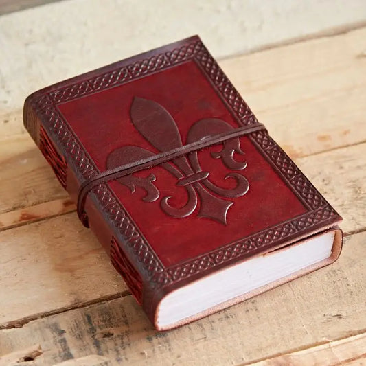 LEATHER NOTEBOOK | FLEUR DE LIS