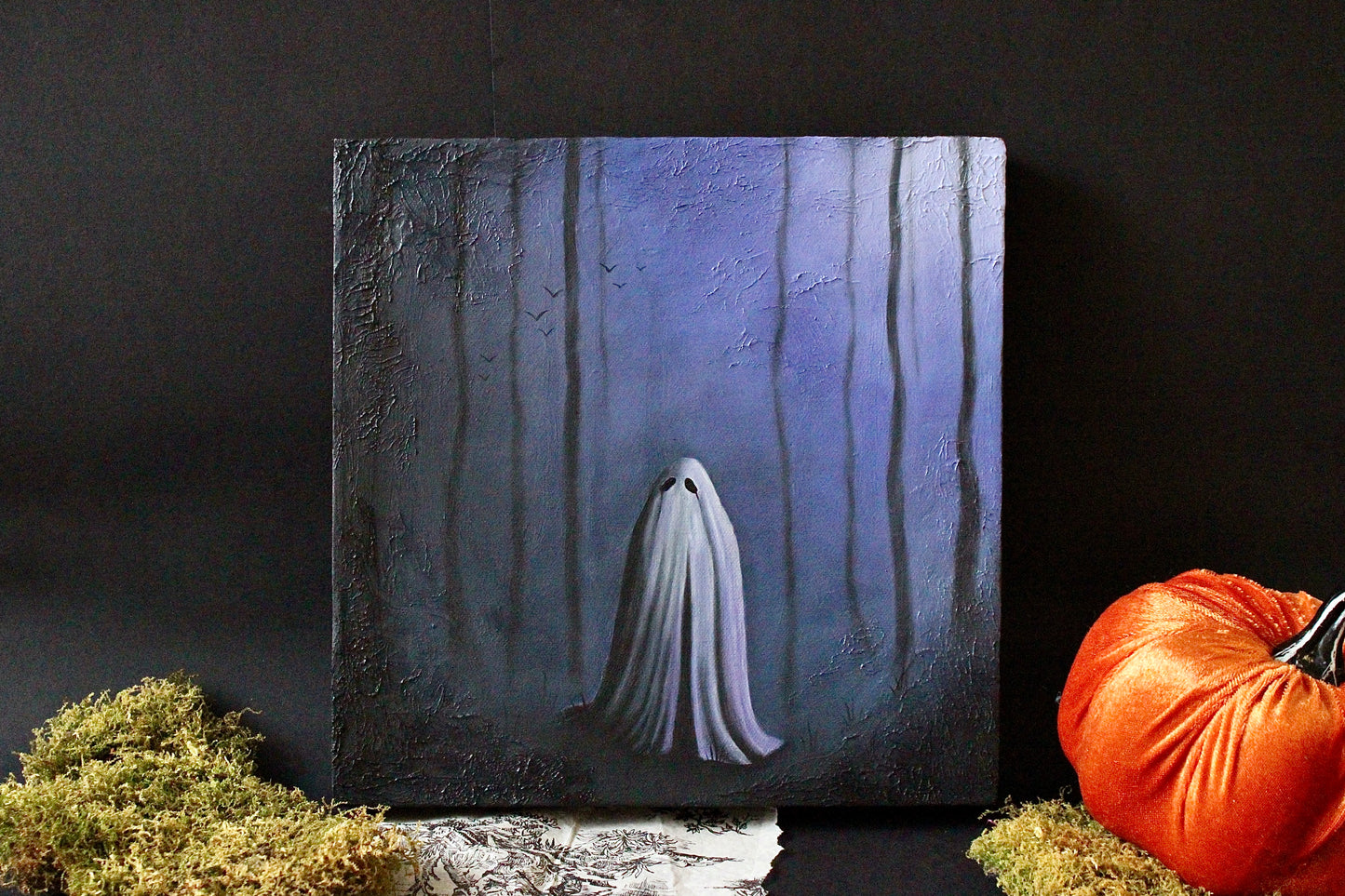 "Burt and his birds" original oil painting