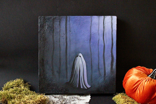 "Burt and his birds" original oil painting