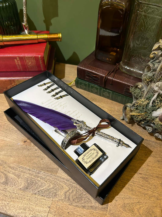 BOXED FOUNTAIN QUILL SET | PURPLE