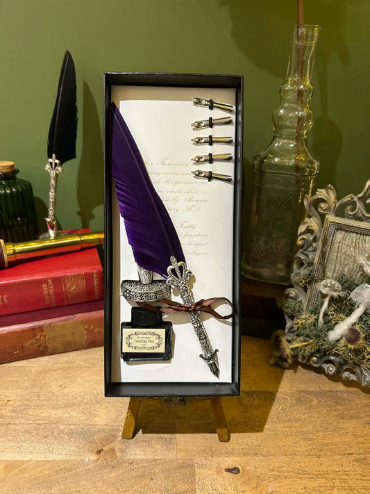 BOXED FOUNTAIN QUILL SET | PURPLE