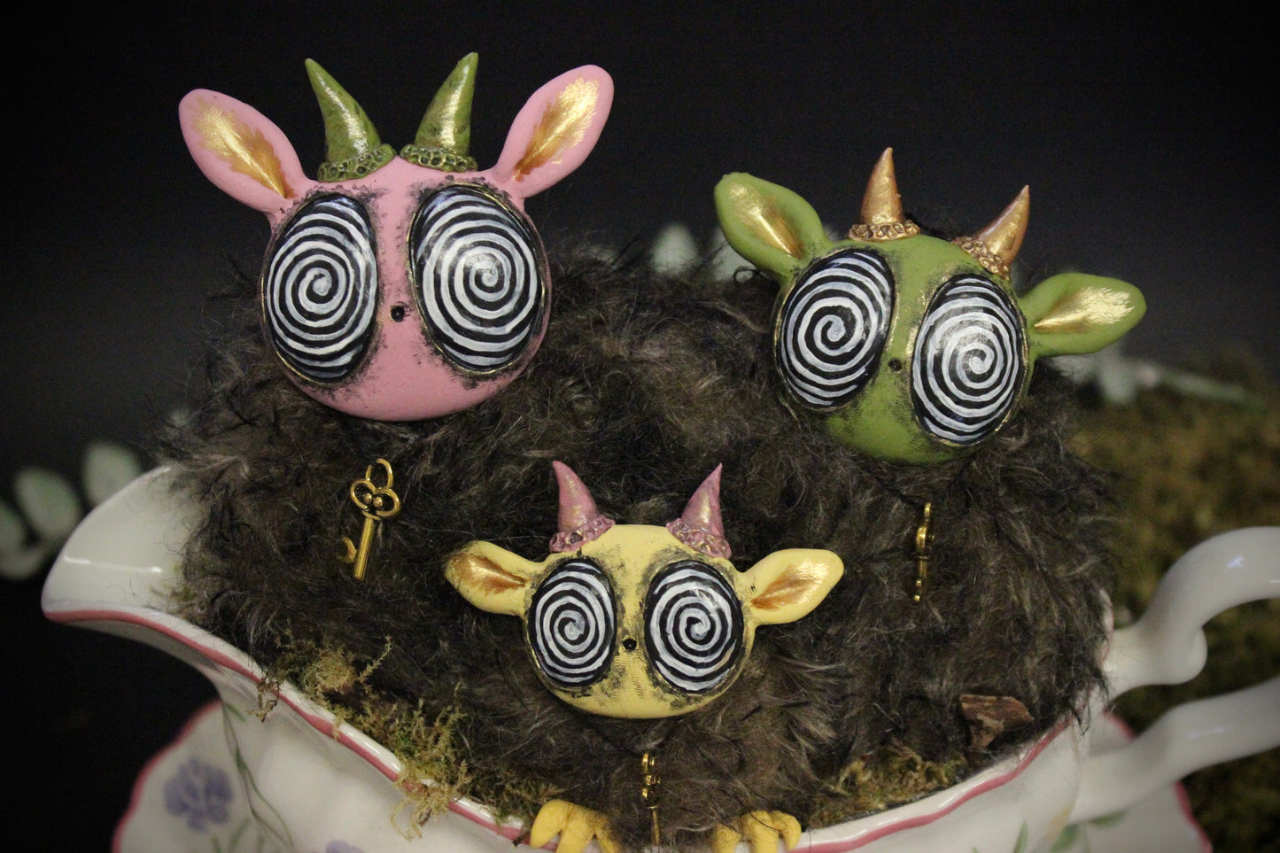 The KeyMoss Family Teacup Critters