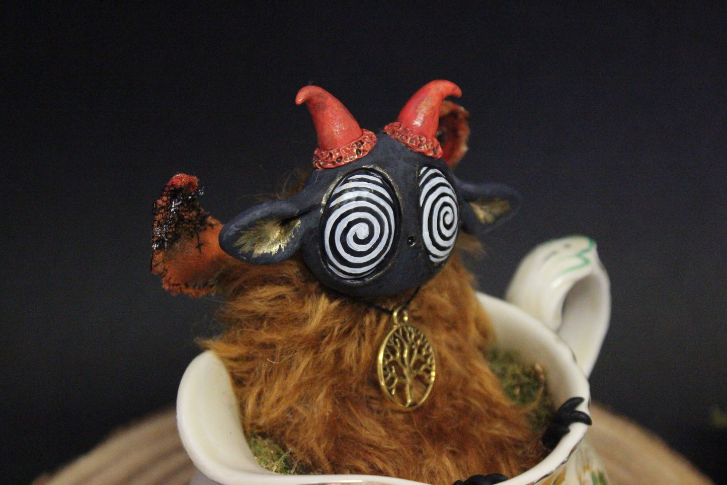 OakWorm the Moth Teacup Critter