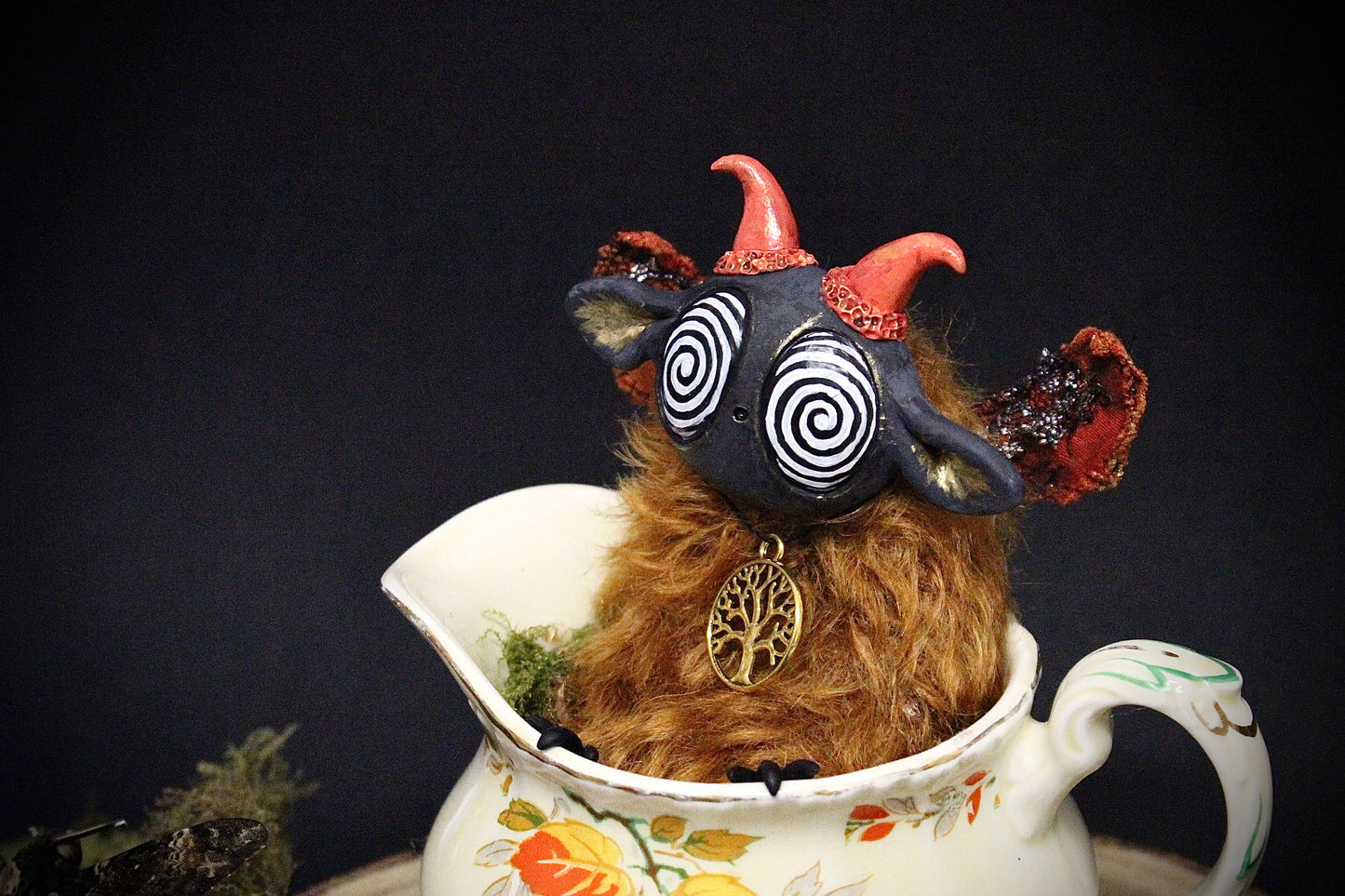 OakWorm the Moth Teacup Critter