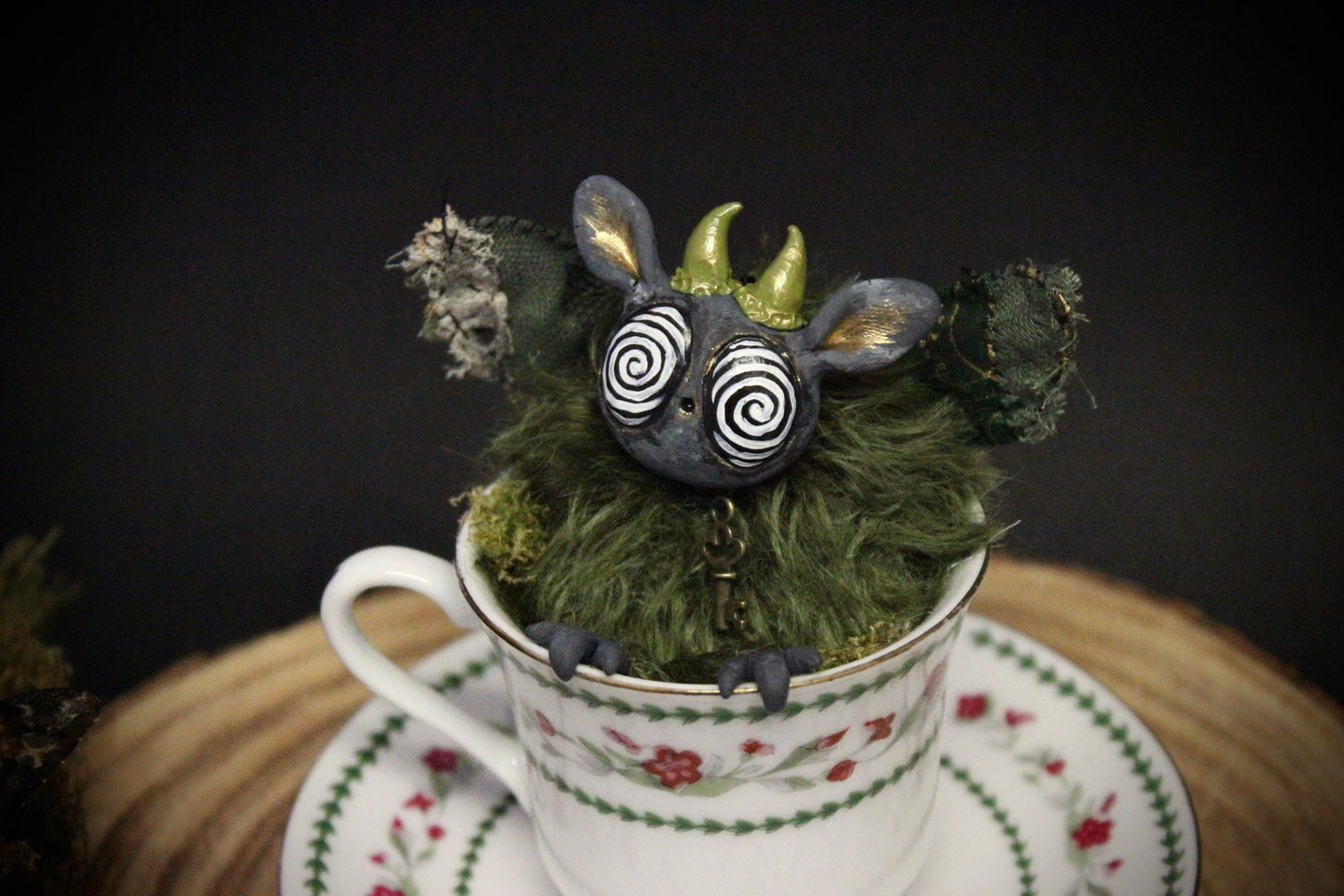 Pluto Sphinx the Moth Teacup Critter