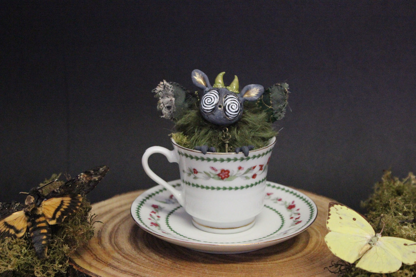 Pluto Sphinx the Moth Teacup Critter