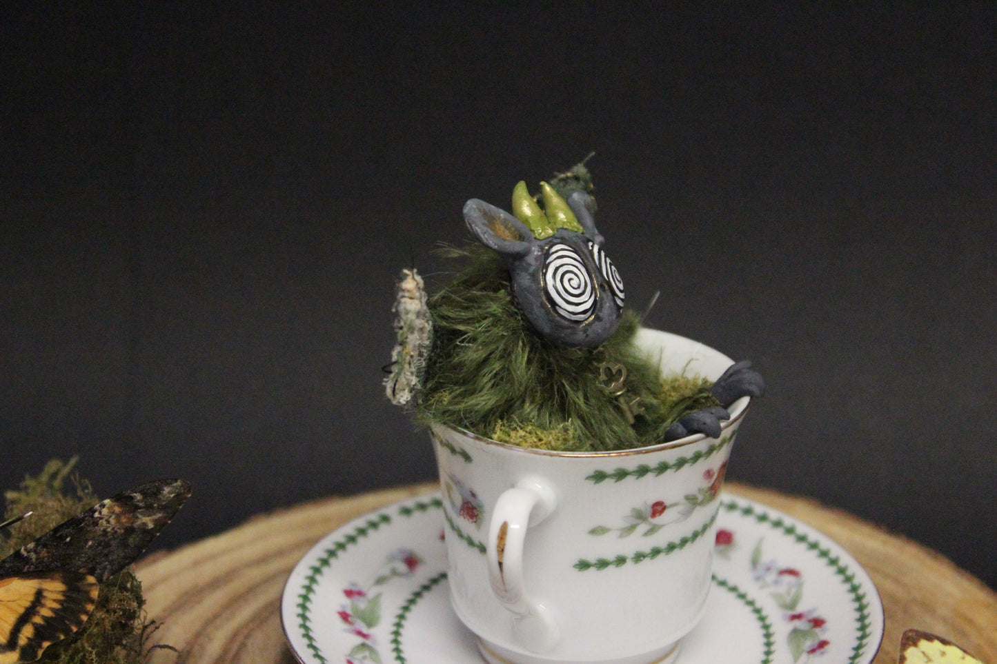 Pluto Sphinx the Moth Teacup Critter